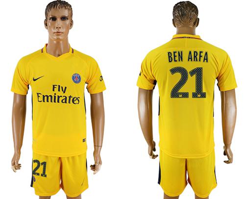 Paris Saint-Germain #21 Ben Arfa Away Soccer Club Jersey